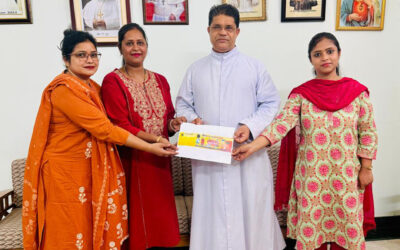 Meeting with Bishop for the Launch of Raffle Tickets